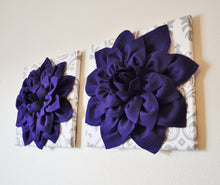Load image into Gallery viewer, Wall Art - White Dahlia on Lilac 12 x12" Canvas Wall Art - Baby Nursery Wall Decor - - Daisy Manor