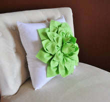 Load image into Gallery viewer, Lime Green Throw Pillow - Daisy Manor