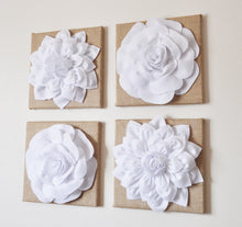 Load image into Gallery viewer, Floral Gray and White Canvas Wall Art Sets - Daisy Manor