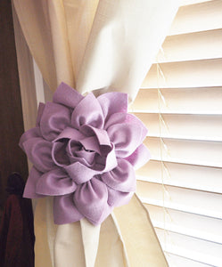 Lilac Curtain Tie back Set of Two - Daisy Manor