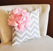 Load image into Gallery viewer, Lt Pink Corner Dahlia Pillow - Daisy Manor