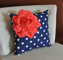 Load image into Gallery viewer, Navy Dot Corner Pillow - Daisy Manor