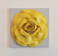 Load image into Gallery viewer, Mellow Yellow Rose on Gray 12 x12" Canvas - Daisy Manor