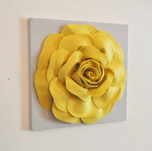 Load image into Gallery viewer, Mellow Yellow Rose on Gray 12 x12" Canvas - Daisy Manor
