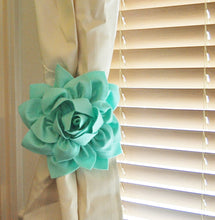 Load image into Gallery viewer, Coral Dahlia Curtain Ties - Daisy Manor
