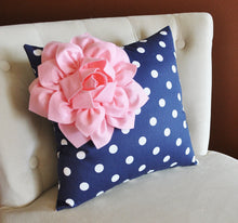 Load image into Gallery viewer, Navy Dot Corner Pillow - Daisy Manor