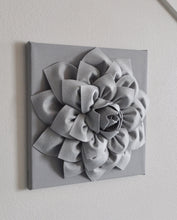 Load image into Gallery viewer, Silver Gray Wall Flower Wall Hanging, Nursery Art, Baby Art, Wall Decor, Holiday Decor, Holiday Wall Art, Christmas, Gray N - Daisy Manor