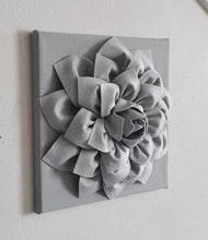 Load image into Gallery viewer, Silver Gray Wall Flower Wall Hanging, Nursery Art, Baby Art, Wall Decor, Holiday Decor, Holiday Wall Art, Christmas, Gray N - Daisy Manor