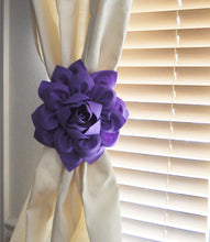 Load image into Gallery viewer, Set Of Two Lavender Flower Curtain Tie Backs Curtain Tiebacks Curtain Holdback -Baby Nursery Window Treatments - Daisy Manor