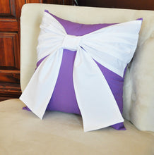 Load image into Gallery viewer, Lavender Bow Pillow - Daisy Manor