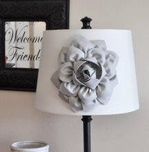Load image into Gallery viewer, Gray Dahlia Lampshade Flower Accessory Magnet -Lamp Shade Flower Embellishment- New Collection - Daisy Manor