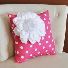 Load image into Gallery viewer, Pillows, Decorative Throw Pillows,Throw Pillow, Pink Pillows, Decorative Pillows, Cushions, Nursery Decor, Polka Dot, Showe - Daisy Manor
