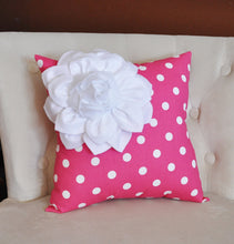 Load image into Gallery viewer, Pillows, Decorative Throw Pillows,Throw Pillow, Pink Pillows, Decorative Pillows, Cushions, Nursery Decor, Polka Dot, Showe - Daisy Manor