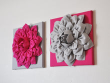Load image into Gallery viewer, Magenta and Gray Wall Art Set - Daisy Manor