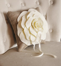 Load image into Gallery viewer, Wall Flower -Light Pink Dahlia on Burlap 12 x12" Canvas Wall Art- 3D Felt Flower - Daisy Manor