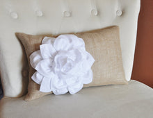 Load image into Gallery viewer, Two Wall Canvases -Dusty Blue Dahlia Flowers on Burlap 12 x12" Canvas Wall Art- Rustic Home Decor- - Daisy Manor