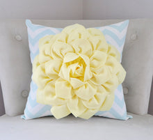 Load image into Gallery viewer, Light Yellow Dahlia Pillow - Daisy Manor