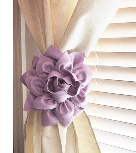 Lilac Curtain Tie back Set of Two - Daisy Manor