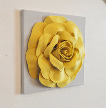 Load image into Gallery viewer, Mellow Yellow Rose on Gray 12 x12" Canvas - Daisy Manor