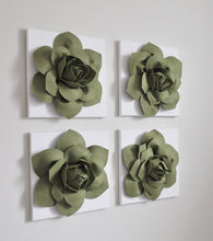 Load image into Gallery viewer, TWO Lilac Succulent Flower Wall Art Canvases