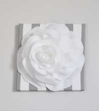 Load image into Gallery viewer, New Age Roses on Gray Stripe Canvases