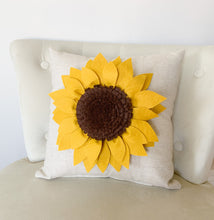 Load image into Gallery viewer, Decorative Sunflower Pillow
