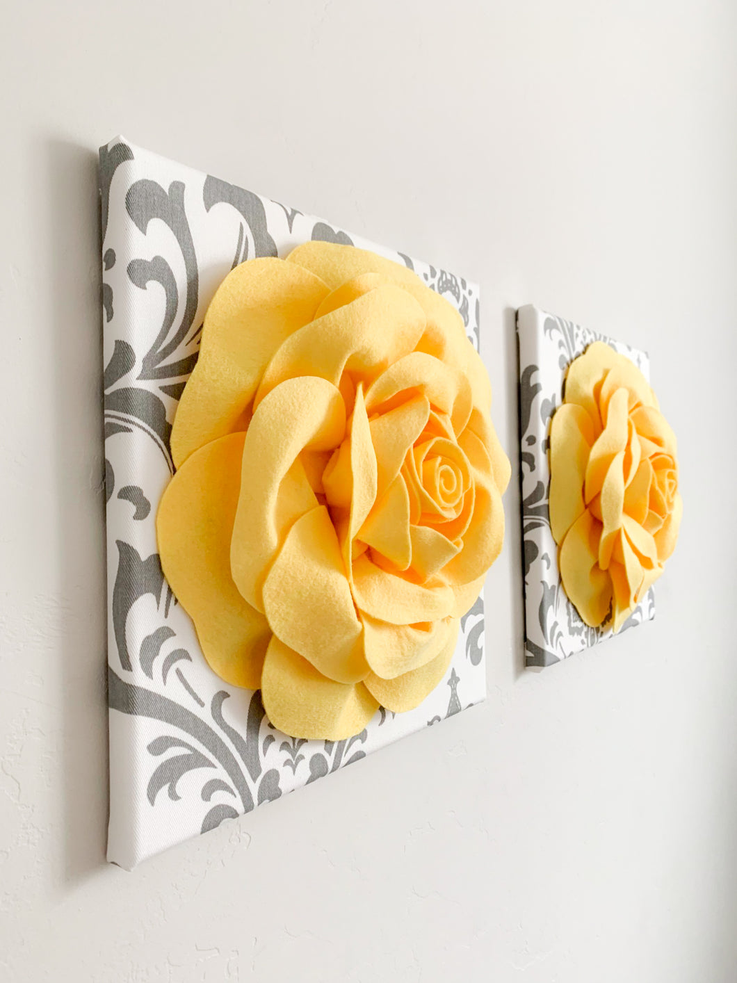 Textured Spring Rose Wall Decor Set