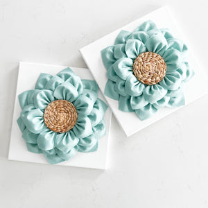 NEW DESIGN Bohemian Wild Flower Rustic Farmhouse Wall Hanging Set of Two