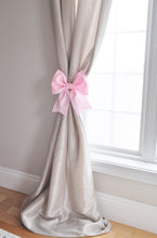 Load image into Gallery viewer, Light Pink Bow Curtain Tie Backs Nursery Curtain Holdbacks - Daisy Manor
