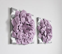 Load image into Gallery viewer, Lilac Dahlia flowers on Moroccan Canvas Art - Daisy Manor
