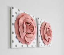 Load image into Gallery viewer, Blush Rose Flower Wall Decor Nursery Set of Two - Daisy Manor
