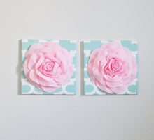 Load image into Gallery viewer, Pink and Aqua Rose Wall Decor - Daisy Manor
