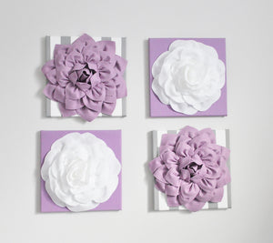 Lilac and White Nursery Wall Art - Daisy Manor