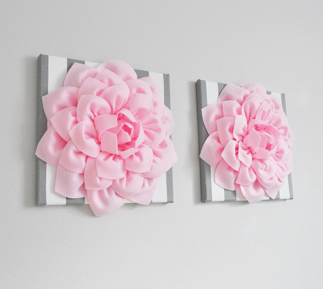 Pink and Gray Flower Wall Decor - Daisy Manor