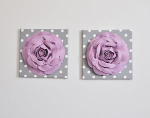 Lilac and Gray Rose Wall Decor - Daisy Manor