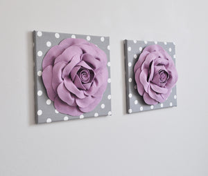 Lilac and Gray Rose Wall Decor - Daisy Manor