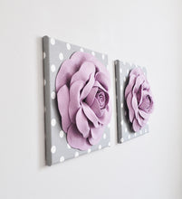 Load image into Gallery viewer, Lilac and Gray Rose Wall Decor - Daisy Manor
