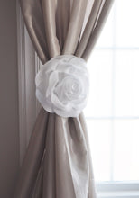 Load image into Gallery viewer, White Rose Flower Curtain Tie Back - Daisy Manor
