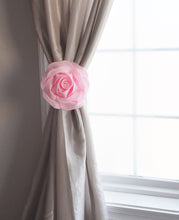 Load image into Gallery viewer, Light Pink Rose Flower Curtain Tie Back Set of Two - Daisy Manor
