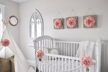 Load image into Gallery viewer, Blush Rose Wood Wall Decor Set - Daisy Manor
