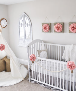 Blush Rose Baby Crib Accessories - Daisy Manor