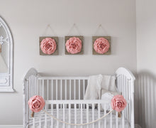 Load image into Gallery viewer, Blush Rose Wood Wall Decor Set - Daisy Manor
