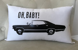 Oh Baby 1967 Impala 4 door Pillow - Daisy Manor