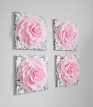 Load image into Gallery viewer, Light Pink Wall Decor Rose Wall Art Set of Four - Daisy Manor
