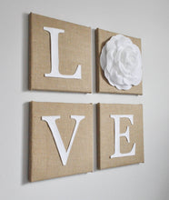 Load image into Gallery viewer, LOVE Burlap Wall Art Set - Daisy Manor
