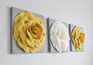 Mellow Yellow and Ivory Wall Art