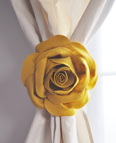 Elegant Rose Curtain Tie Back Set - Daisy Manor
