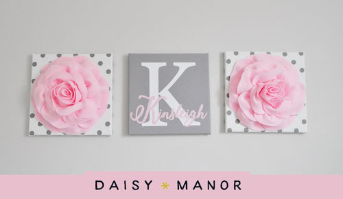Baby Girl Nursery Name Wall Decor - Daisy Manor