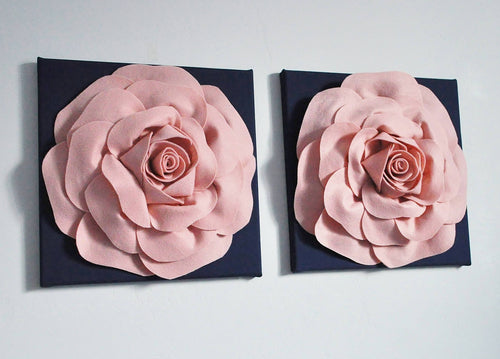 Rose Gold on Navy Wall Art - Daisy Manor