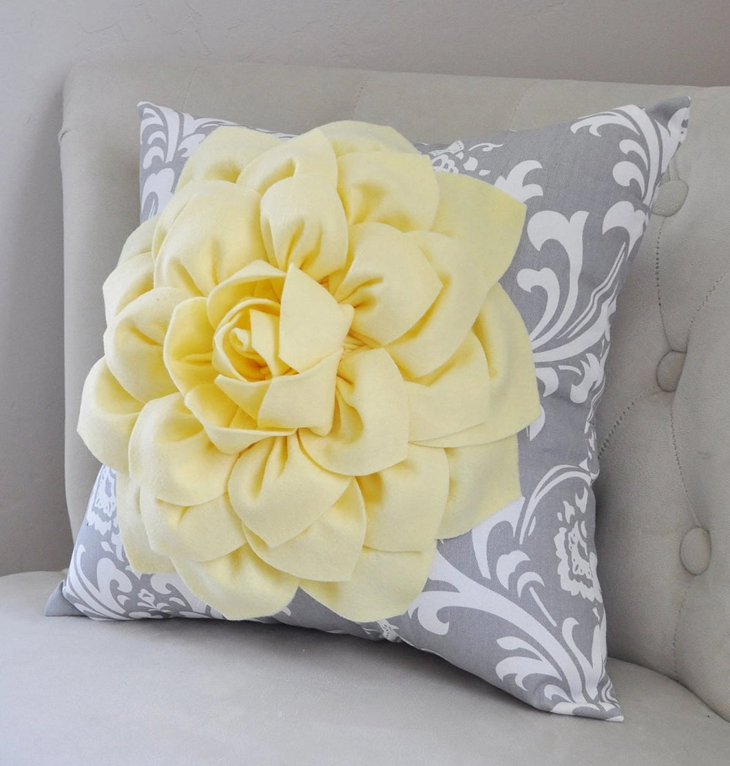 light Yellow Throw Pillow - Daisy Manor